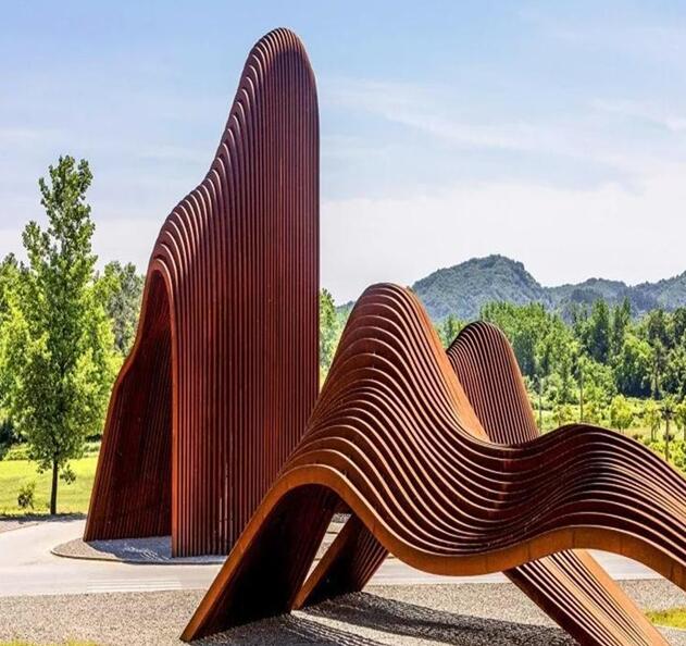 独山锈钢板造型